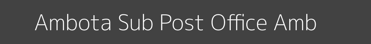 Ambota Post Office Amb Pincode 177205