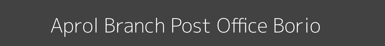 Aprol Post Office Borio Pincode 816120