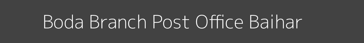 Boda Post Office Baihar Pincode 481111