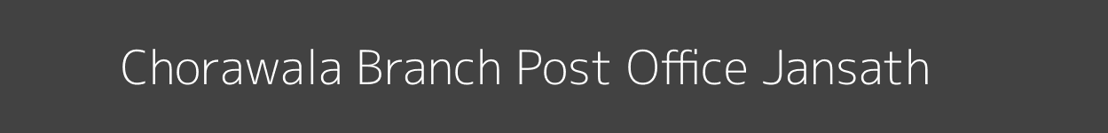 Chorawala Post Office Jansath Pincode 251316
