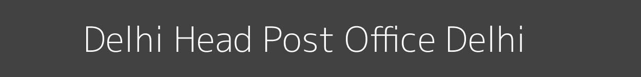 Delhi Post Office Delhi Pincode 110006