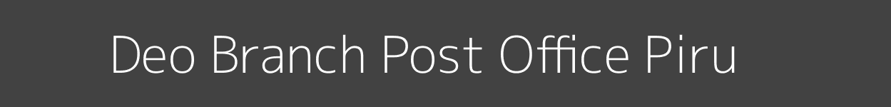 Deo Post Office Piru Pincode 802209