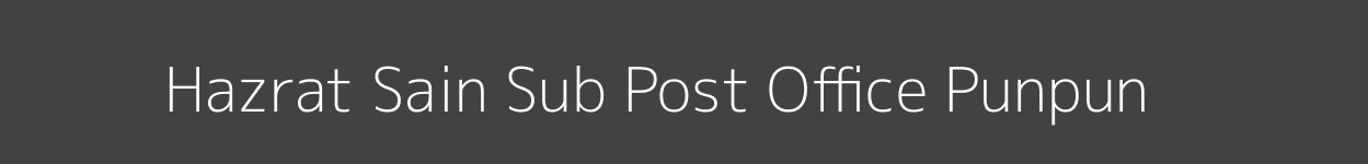 Hazrat Sain Post Office Punpun Pincode 804451