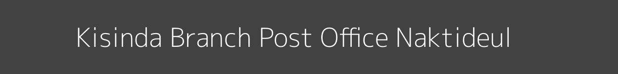 Kisinda Post Office Naktideul Pincode 768106