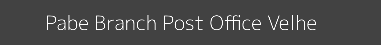 Pabe Post Office Velhe Pincode 412212