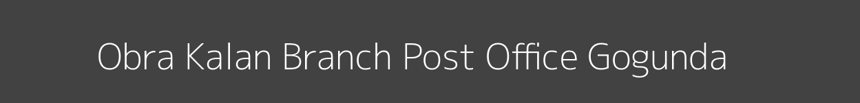 Obra Kalan Post Office Gogunda