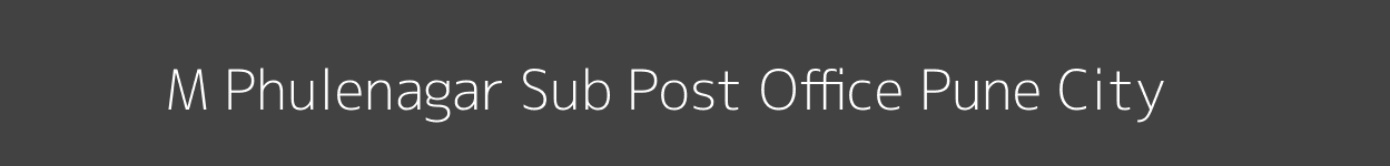 M. Phulenagar Post Office Pune City
