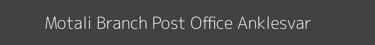 Motali Post Office Anklesvar