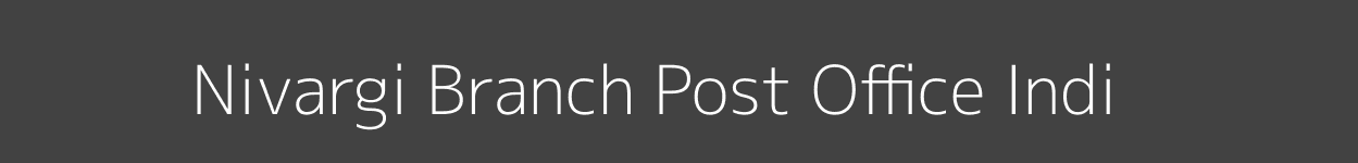 Nivargi Post Office Indi