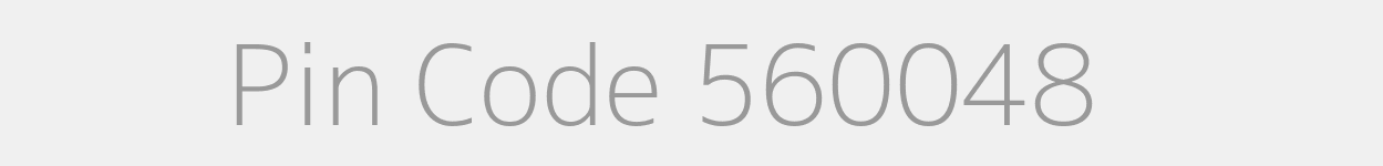 Pin Code 560048 Zip Code