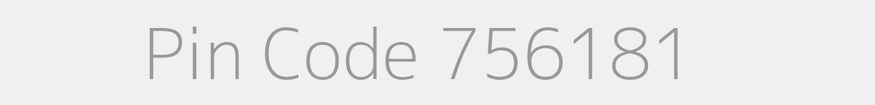 Pin Code 756181 Zip Code