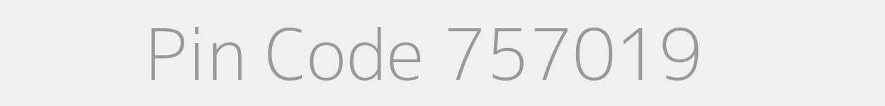 Pin Code 757019 Zip Code