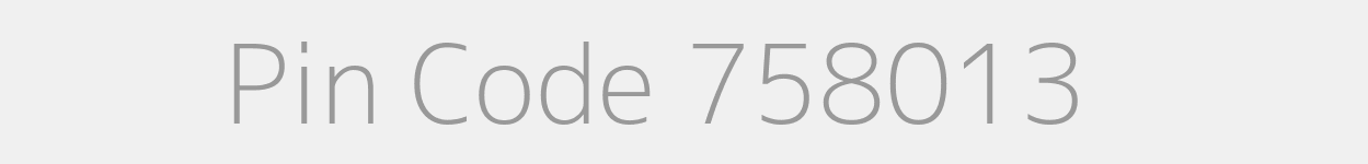 Pin Code 758013 Zip Code