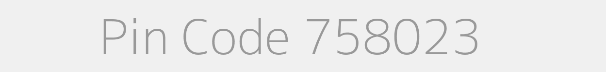 Pin Code 758023 Zip Code