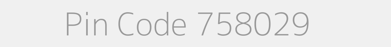 Pin Code 758029 Zip Code