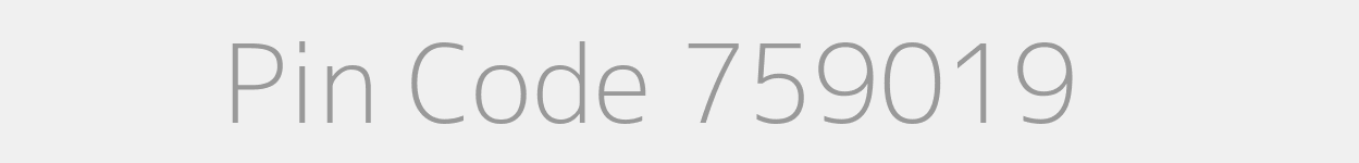 Pin Code 759019 Zip Code