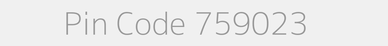 Pin Code 759023 Zip Code