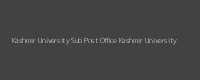 Kashmir University Kashmir University Pincode 190 006