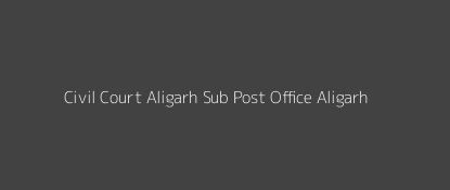 Civil Court Post Office Aligarh Pin Code 202001