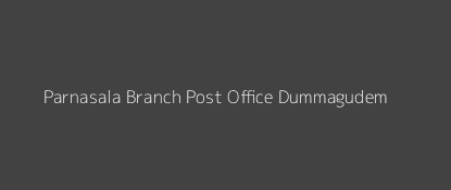 Parnasala Post Office Dummagudem Pin Code 507137